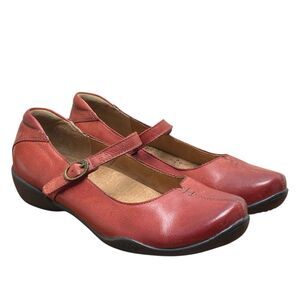 Taos Ta Dah Red Leather Mary Jane Shoes Women’s Size 8 (HF31)